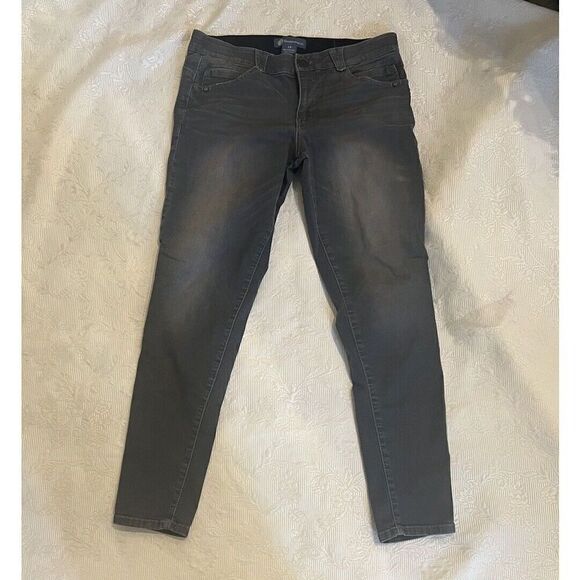 Democracy Gray Mid Rise Skinny Absolution Jean Womens 12 Ankle - Picture 2 of 11